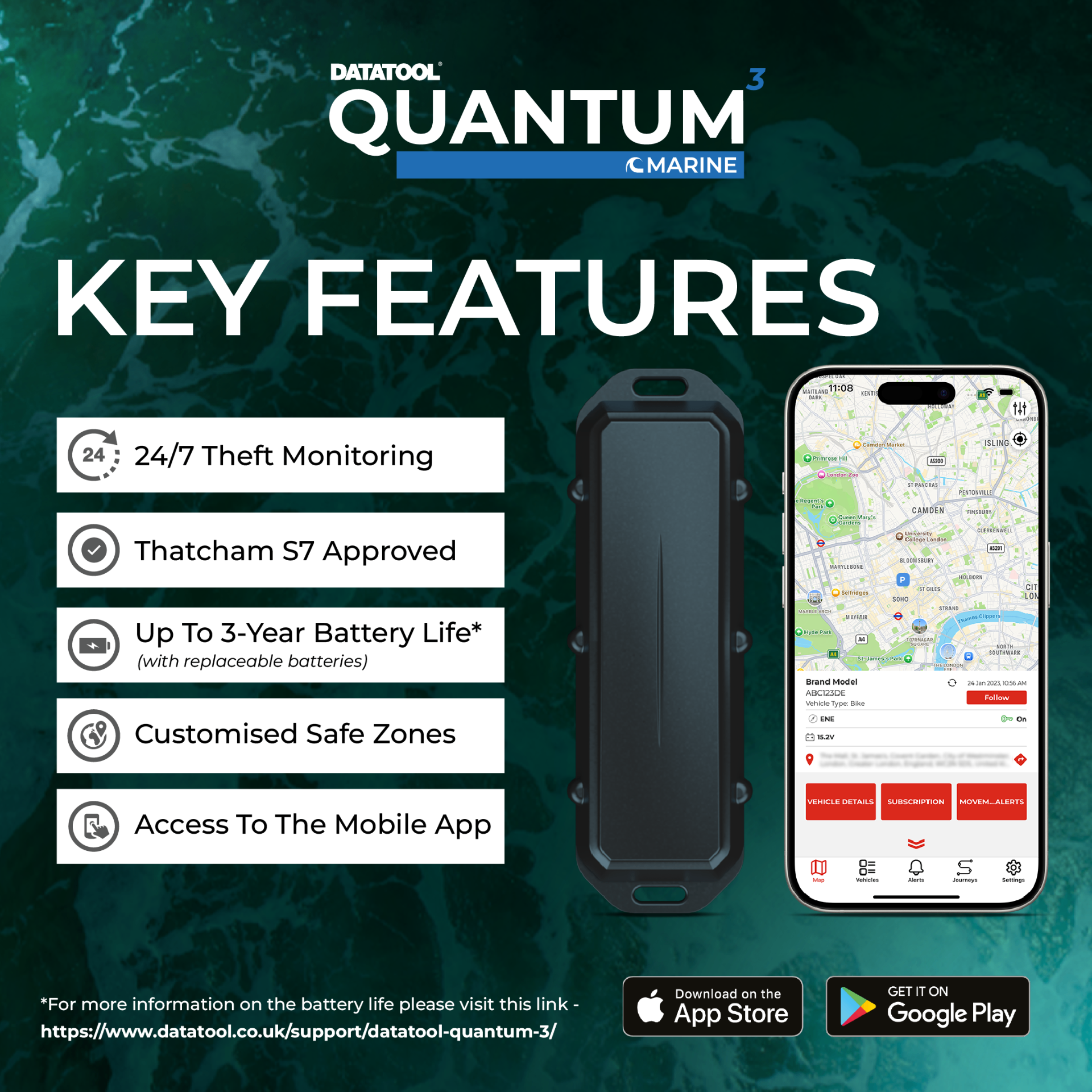 Datatool Quantum³ marine tracker