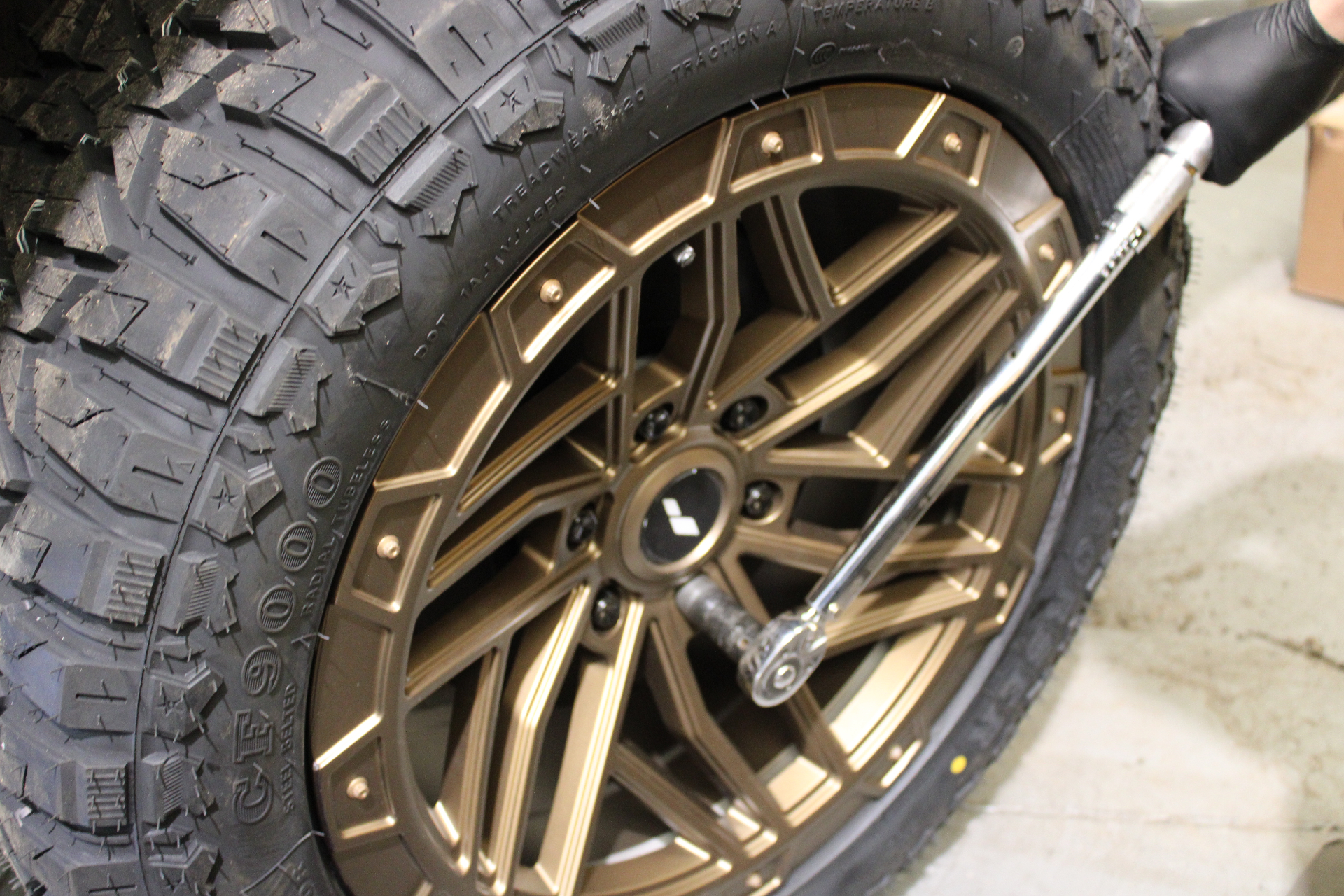 Bronze alloy wheel fitted at Concept-R